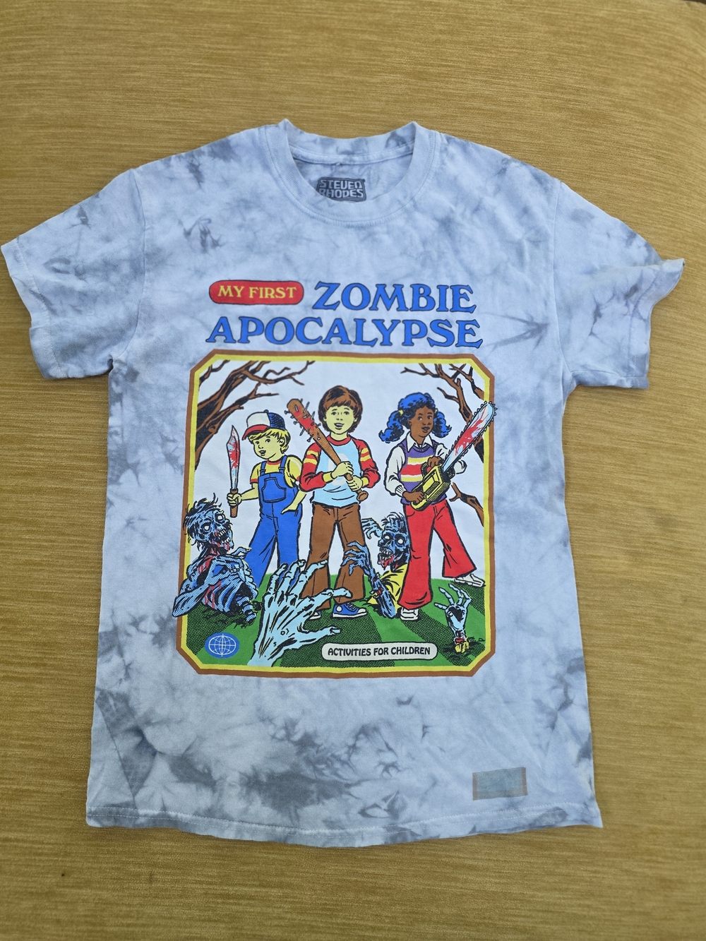 My First Zombie Apocalypse Graphic Tee - Light Tie-Dye Steven Rhodes Small
